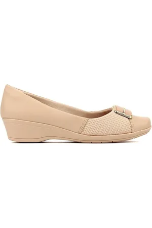 COMFORTFLEX Sapato Joanete Salto Anabela Bege