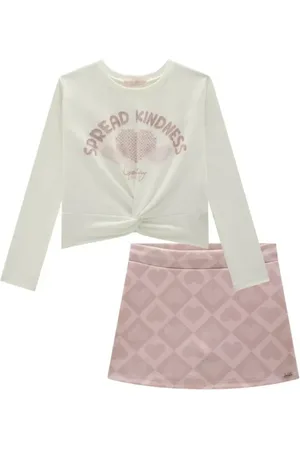 Kukiê Infantil - Conjunto de Blusa e Short Saia em Fly Tech 81719