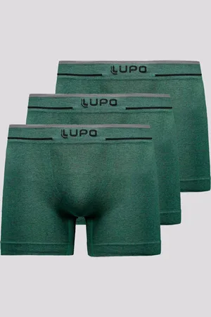 LUPO Kit 3 Cuecas Boxer Microfibra Sem Costura Oliva