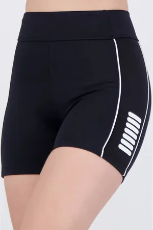 Fila Bermuda Seven Stripes Fit Feminina Preta e Branca