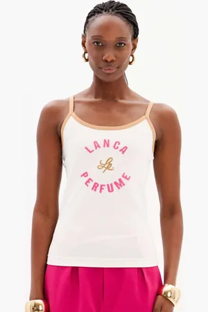 LANCA PERFUME Blusa Alça Name In25 Off White Feminino