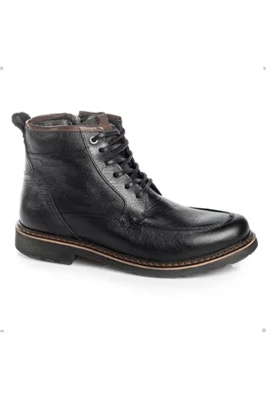 RAFARILLO Bota Coturno Masculina Couro Aumenta Altura Lisa