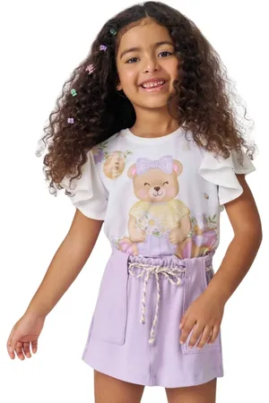 Kukiê Infantil - Conjunto De Blusa Boxy e Shorts Saia 81597
