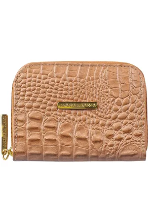 Andrea Vinci Carteira feminina de couro croco Kiara 10x13,5cm