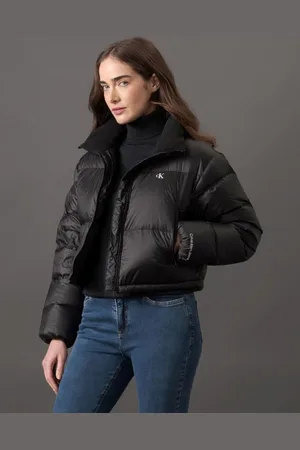 Calvin Klein Jaqueta Feminina Cropped em Matelassê