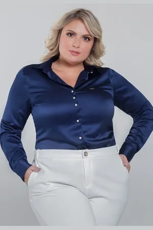 Principessa Camisa Feminina de Cetim Jussara
