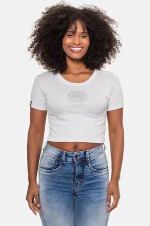Ecko Camiseta Cropped Off White