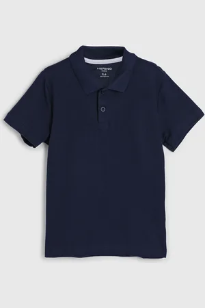 Hering Infantil - Camisa Polo Hering Lisa Azul-Marinho