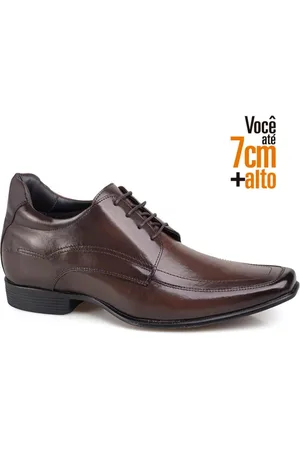 RAFARILLO Sapato Masculino Social Couro Legitimo Salto Interno 7cm