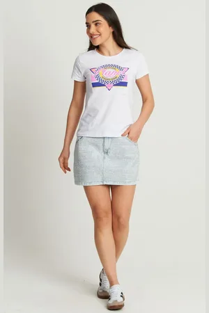 Planet Girls Saia Curta Com Strass Claro