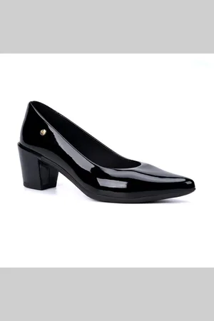 Domidona Scarpin Feminino Com Salto Grosso Bloco Elegante Bico Fino