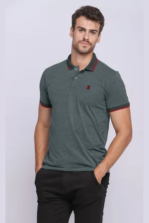 Polo Wear Polo Masculina Filete Duplo Mescla Escuro