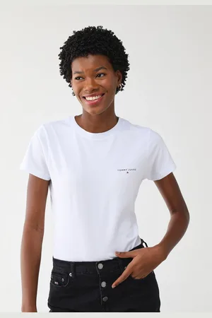 Tommy Hilfiger Camiseta Slim Linear Tee Branca