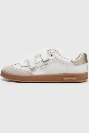 BOTTERO Tênis Couro Recorte Suede Off-White