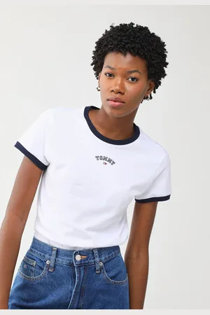 Tommy Hilfiger Camiseta Slim Small Versity Tee Branca