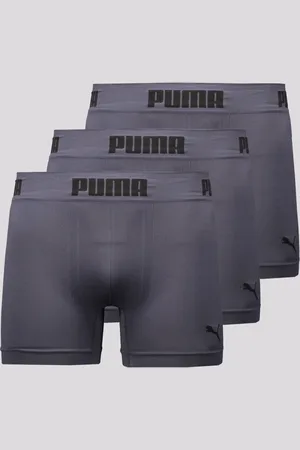 PUMA Kit 3 Cuecas Boxer Anatomic Sem Costura e Preta
