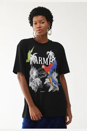 Gentleman Farmer Camiseta Reta Média Paisagem Ipanema Preta