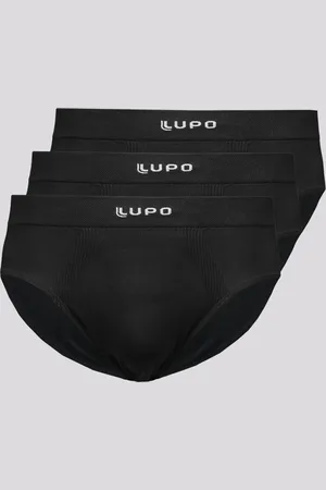 LUPO Kit 3 Cuecas Slip Micromodal Preta