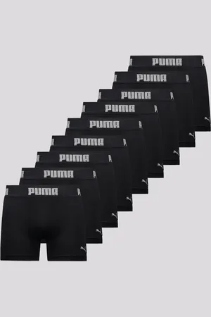 PUMA Kit 9 Cuecas Boxer Seamless Preta