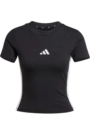 adidas Camiseta Baby Look Essentials Três Listras Slim