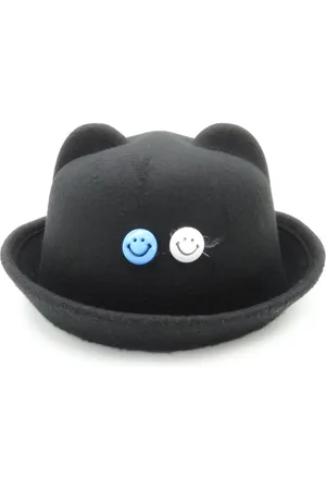 Prorider Chapéu com orelhinha Bad Rose Preto com detalhe Azul e amarelo