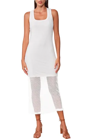 Colcci Vestido Midi Tela Pr25 Off White Feminino