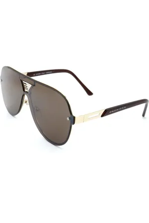 Prorider Óculos De Sol Retrô Dourado com Lente Fumê Marrom - H01446-C6