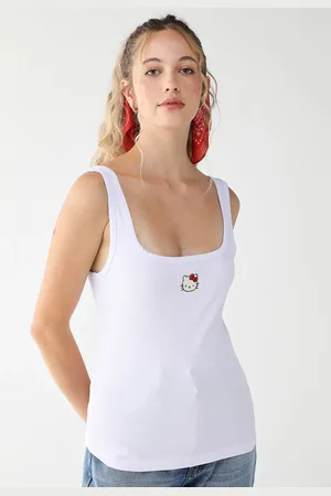 My Favorite Things Regata Canelada Ajustada Hello Kitty Branca