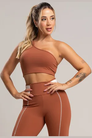 Mvb Modas Top Fitness Cropped Duplo Alcinha Poliamida Mousse