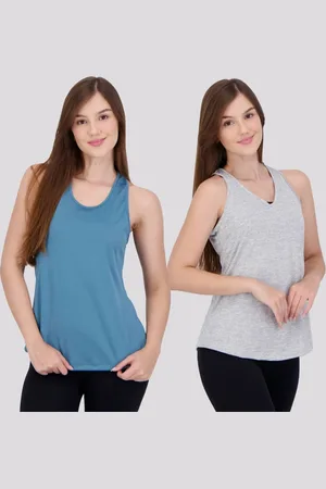 AREA Kit 2 Regatas New Bio Serena Feminina Petróleo e Mescla Branca