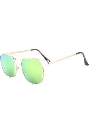 Prorider Óculos de Sol Dourado com Lente Espelhada Rosa e Verde - H01561C2
