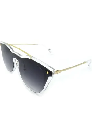 Prorider Óculos de Sol Retrô Dourado e Transparente com lente Degradê Fumê - FY8077-C5