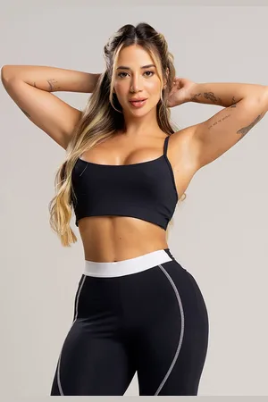 Mvb Modas Top Fitness Duplo Alcinha de Regulagem Poliamida