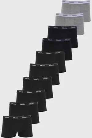 Mash Kit 10pçs Cueca Boxer Logo Preta