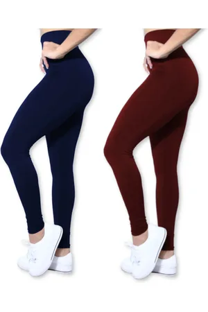 Heide Ribeiro Kit 2 Calças Legging Leg Basic Suplex Ginástica Marinho e Vinho