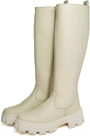 DUBUY Bota Feminina Galocha Cano Alto 1806FG Areia