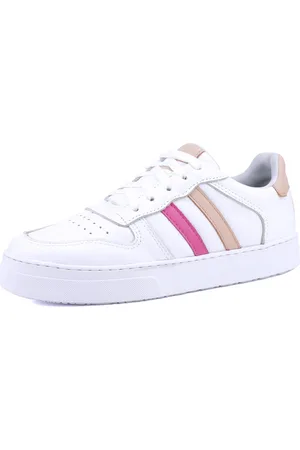 Mr. Gutt Tênis Casual Couro Branco/Rosa