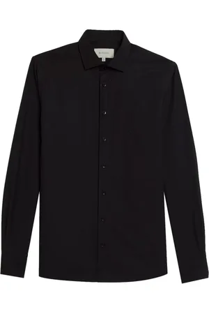 Dudalina Camisa Masculina Slim Tricoline Lisa Stretch Preta