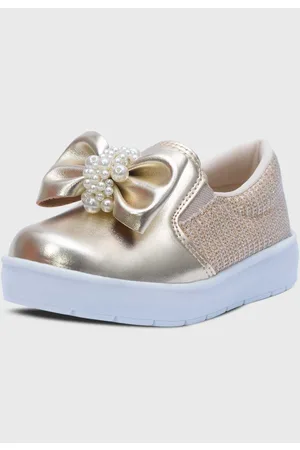Pópidí Infantil - Tenis Slip On Feminino Popidi Laço Perola