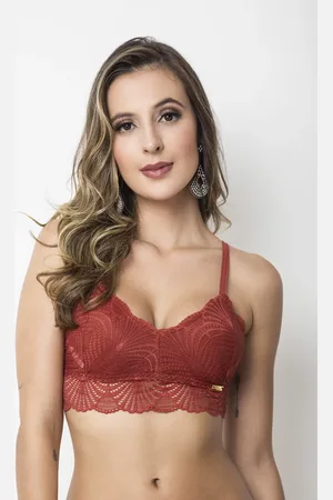 Gabi Top Cropped Renda Alcinha Sutiã sem Bojo Feminino Terra
