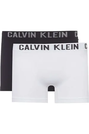 Calvin Klein Cuecas Trunk Seamless Logo Preta e Branca Pack 2UN