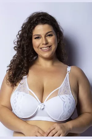 Gabi Sutiã Plus Size Renda Sexy com Bojo Alça Reforçada