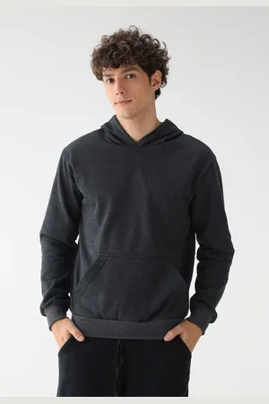 Benellys Moletom Canguru Masculino Flanelado Com Capuz Chumbo
