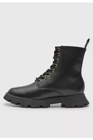 MY SHOES Bota Coturno Tratorada Preta