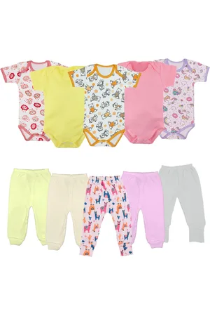 Koala Baby Infantil - Kit 10 Pçs Body Manga Curta e Mijão