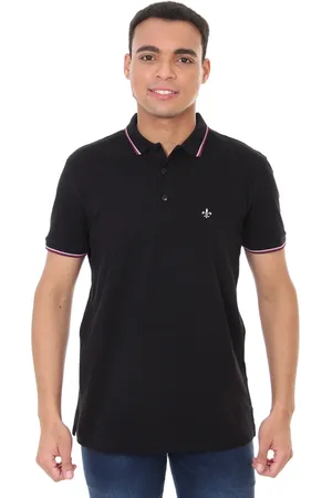 Dudalina Polo Masculina Gradient Collar Preta
