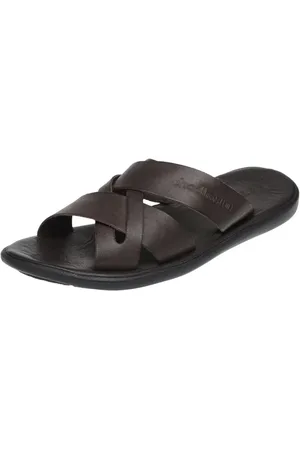 Malbork Chinelo Conforto Couro Palmilha De Couro 490 .