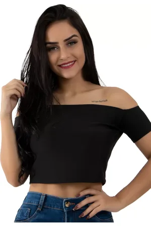 Diluxo Blusa Cropped Ombro a Ombro