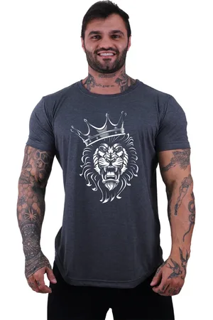 Alto Conceito Camiseta Longline Masculina MXD Conceito para Academia e Casual Rei Da Selva