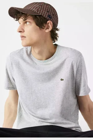 Lacoste Camiseta Masculina Em Jérsei De Algodão Pima Com Gola Redonda